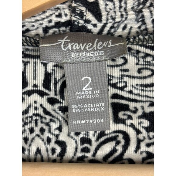 Chicos Travelers Shell and Cardigan Set Womens Size 2/Large Office Career Travel - Picture 10 of 13